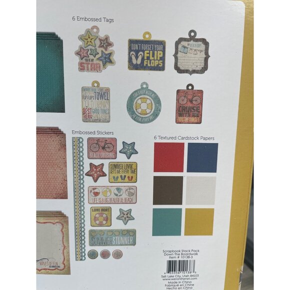 Down The Boardwalk Scrapbook Stack Pack 50 Sheets Embellishments & Storage - Picture 5 of 5